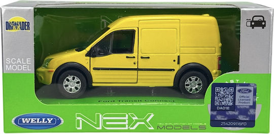 Welly Ford Transit Connect Κιτρινο 1:34 43631