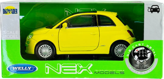 Welly Fiat 500 Yellow Scale 1:34 43605