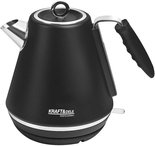 Kraft & Dele Βραστήρας 1.7lt 2200W Μαύρος