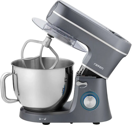 Raven Mixer Planetar 1400W cu Bol Inoxidabil 7lt Gri