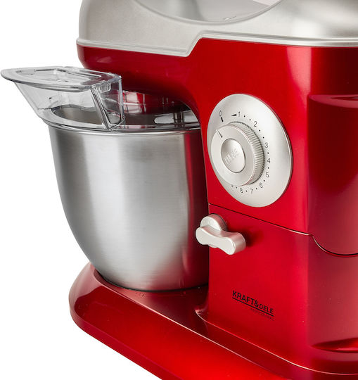 Kraft & Dele Küchenmaschine 3000W mit Rostfreiem Schüssel 6,5lt Rote