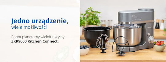 Zelmer Кухненски робот 1800W с Неръждаем Казан 4.5lt Сив