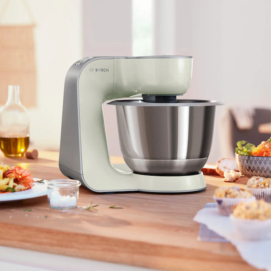 Bosch Κουζινομηχανή 1000W με Ανοξείδωτο Κάδο 3.9lt Λευκή
