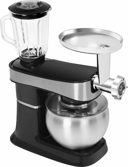Kraft & Dele Mixer Planetar 2200W cu Bol din Inox 6lt Negru