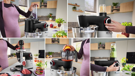 Bosch MUM Serie 8 Κουζινομηχανή 1800W με Ανοξείδωτο Κάδο 6lt Inox