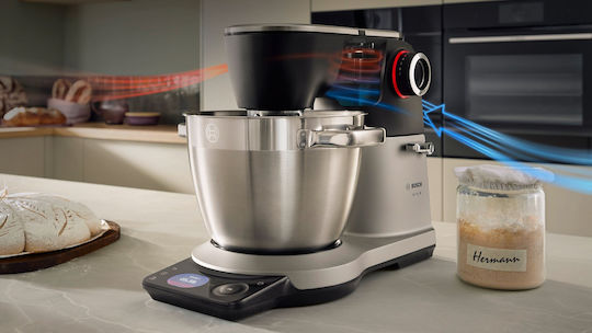 Bosch MUM Serie 8 Κουζινομηχανή 1800W με Ανοξείδωτο Κάδο 6lt Inox