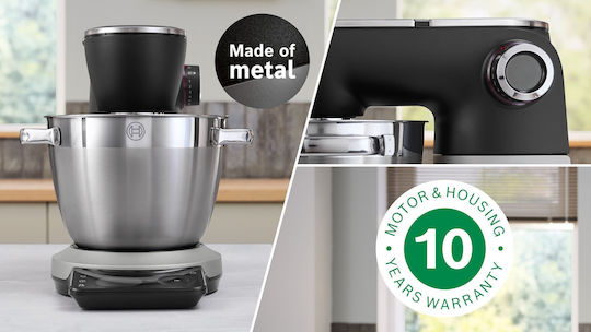 Bosch MUM Serie 8 Κουζινομηχανή 1800W με Ανοξείδωτο Κάδο 6lt Inox