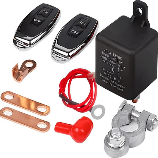Battery Disconnect Switch Remote Prevents Battery Discharge High Safety 12V 200A Suitable for Cars W17127-2