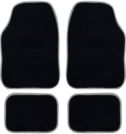 Autoline Set of Front and Rear Mats Universal 4pcs Black / Gray