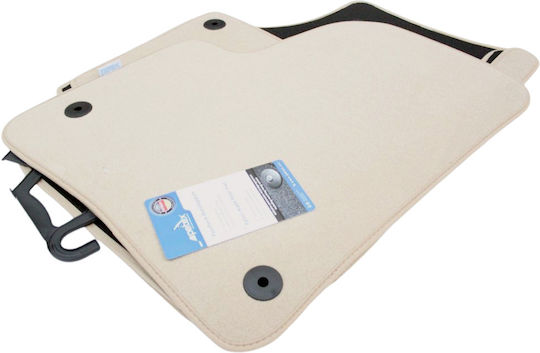 Petex Satz Vorder- und Hintermatten 4Stück aus Teppichboden für Porsche Cayenne 2002-2010 Beige