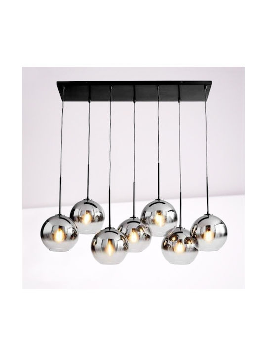 Silber Schwarze Deckenleuchte E27*7 Max 60w Globe Bulb 20cm