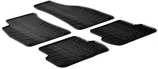 Lampa Satz Vorder- und Hintermatten Wannenartig 4Stück aus Gummi für Seat Exeo Audi A4 2008 Schwarz