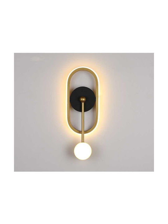 Lampă de perete modernă neagră aurie 34w 3 tipuri de lumină