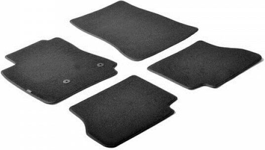 Lampa Satz Vorder- und Hintermatten 4Stück aus Teppichboden für Mitsubishi Pajero 2006-2019 Schwarz