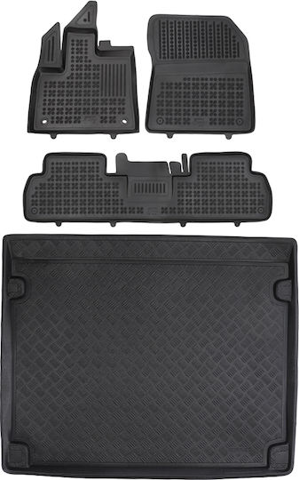 Rezaw Plast Σετ Μπροστινά και Πίσω Πατάκια 5τμχ για Peugeot Rifter Opel Combo Citroen Berlingo Μαύρα