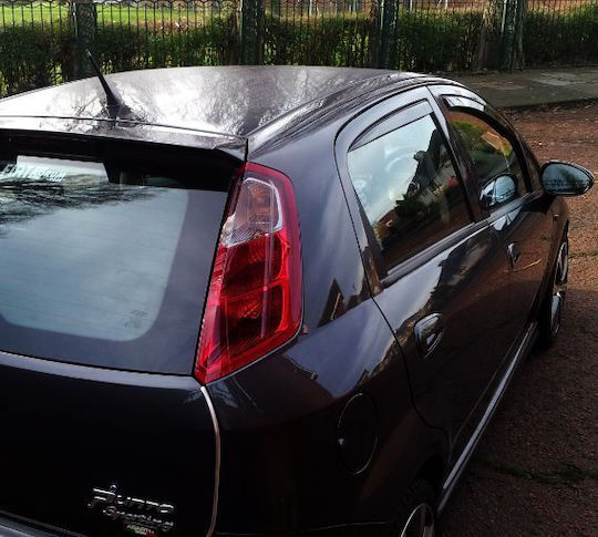 Heko Set of Windbreakers Front and Rear Car Dark Fime for Fiat Grande Punto / Punto Evo 5D 2006 4pcs