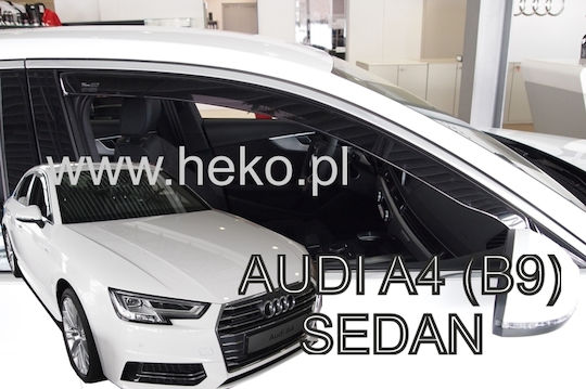 Heko Satz Windabweiser Vordere Dark Fime für Audi A4 2Stück