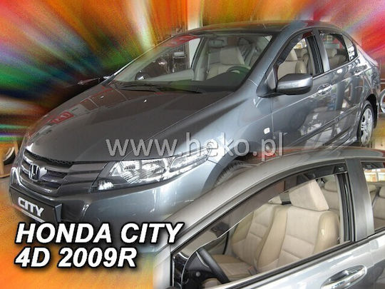 Heko Satz Windabweiser Vordere und Hintere Dark Fime für Honda City 4Stück