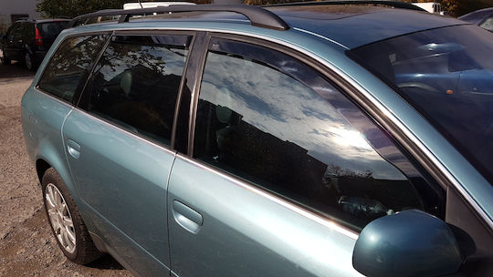 Heko Satz Windabweiser Vordere und Hintere Dark Fime für Audi A6 4Stück