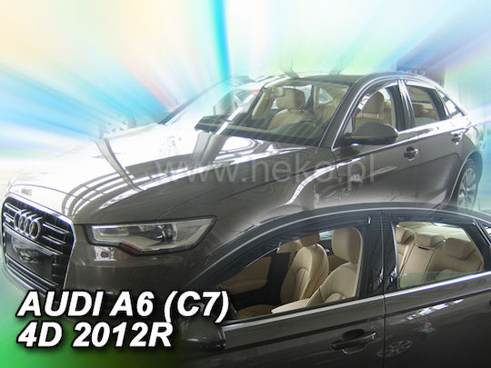 Heko Satz Windabweiser Vordere und Hintere Dark Fime für Audi A6 4Stück