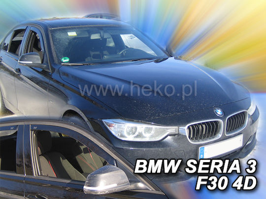 Heko Satz Windabweiser Vordere und Hintere Dark Fime für BMW Serie 5 4Stück