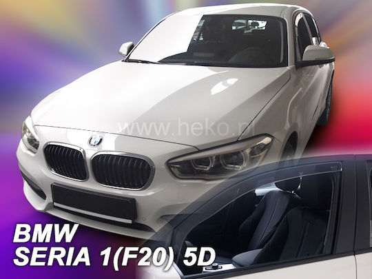 Heko Satz Windabweiser Vordere und Hintere Dark Fime für BMW Serie 1 4Stück