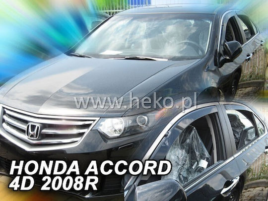 Heko Satz Windabweiser Vordere und Hintere Dark Fime für Honda Übereinstimmung 4Stück