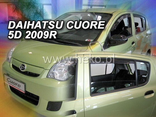 Heko Satz Windabweiser Vordere und Hintere Dark Fime für Daihatsu Herz 4Stück