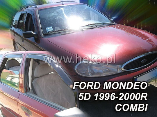 Heko Satz Windabweiser Vordere und Hintere Dark Fime für Ford Mondeo 4Stück