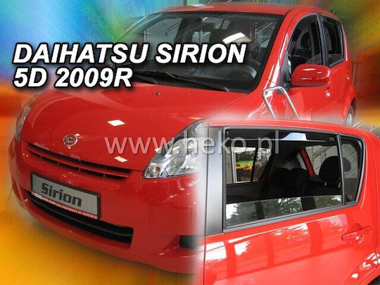Heko Satz Windabweiser Vordere und Hintere Dark Fime für Daihatsu Sirion 4Stück