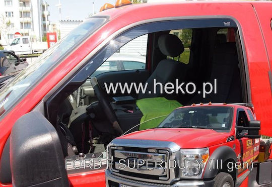 Heko Satz Windabweiser Vordere Dark Fime für Ford Vereinigung 2Stück
