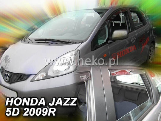 Heko Satz Windabweiser Vordere und Hintere Dark Fime für Honda Jazz 5D 2009 4Stück