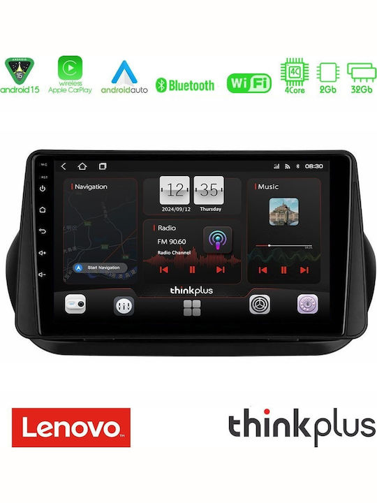 Lenovo Автомобилна Аудио Система за Peugeot Bipper Fiat Fiorino Qubo Citroen Nemo Bluetooth USB AUX Вграден Wi-Fi GPS Apple CarPlay Android Auto с Touch Screen 10"