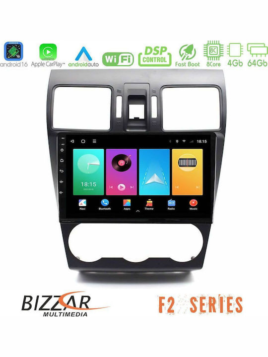 Bizzar Sistem Audio Auto pentru Subaru Padurar 2015-2018 (Bluetooth/USB/Wi-Fi/GPS/Apple CarPlay/Android Auto) cu Ecran Tactil 9"
