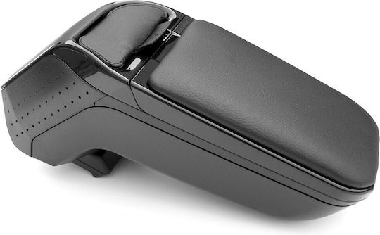 Rati Armster Auto Armlehnenkonsole aus Kunstleder Kompatibel mit Opel Corsa 2006-2014 in Schwarzer Farbe