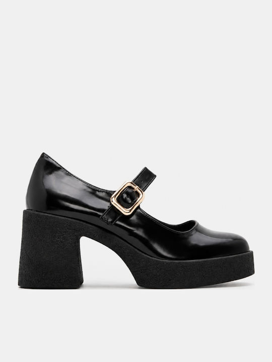 Spitze Zehe Pumps mit Hochem Absatz Schwarz