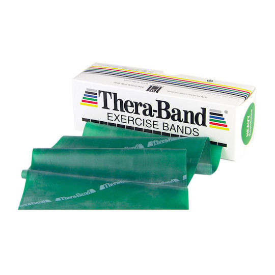 Thera-Band Ελαστικός Ιμάντας Γυμναστικής Σκληρός Πράσινος 5.5m 1.5m