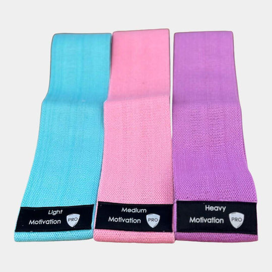 MotivationPro Fitness Mini Benzi de rezistență în formă de buclă seturi 3buc Colorate
