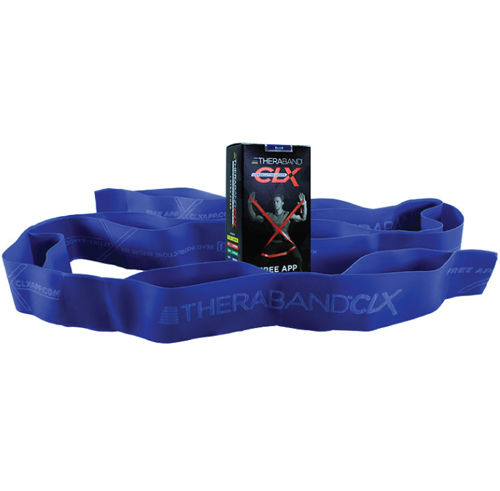 Thera-Band CLX Bandă de rezistență pentru exerciții Bucla Foarte Dur Albastru 2.2m