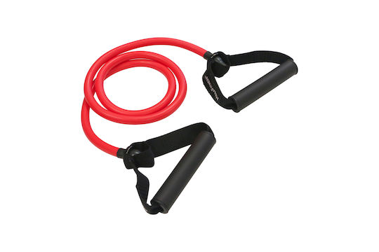 MegaFitness Widerstandsbänder Gymtube Schwer mit Griffen Rot 1.2m