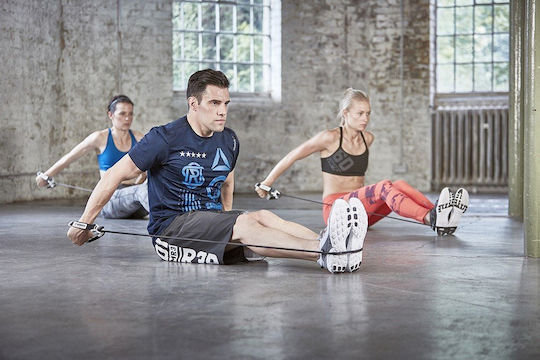 Reebok Λάστιχο Γυμναστικής Σωληνωτό Μέτριο με Λαβές Μαύρο 0.035m