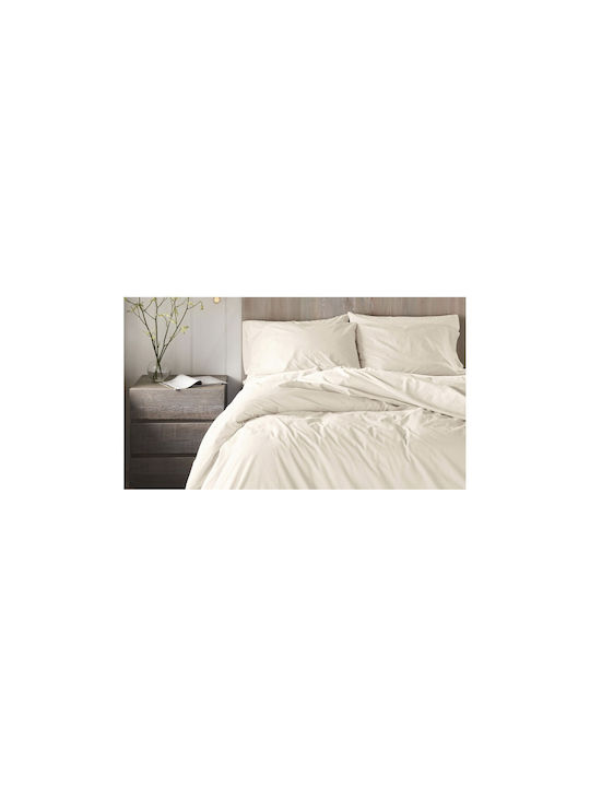 Valeria Home Husă Pentru Pilotă 100% Bumbac Simplă 160x200 Bumbac Albă