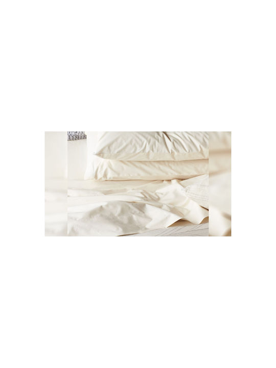 Valeria Home Husă Pentru Pilotă 100% Bumbac Simplă 160x200 Bumbac Albă