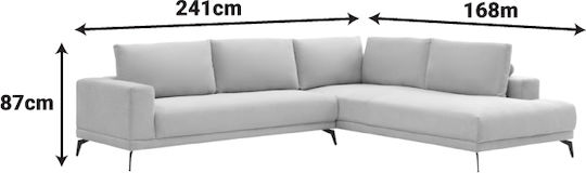 Selio Corner Couch with Left Corner Anthracite 300x240x100 cm