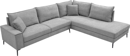 Zenqua Γωνιακός Καναπές με Αριστερή Γωνία Γκρι 291x233x90εκ.