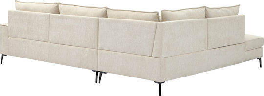 Zenqua Corner Couch with Right Corner Beige 291x233x90cm