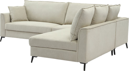 Almy Corner Sofa with Reversible Corner Beige 271x219x91cm