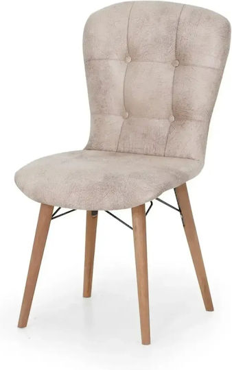 Scaun Sala De Mese Cu Material Textil Maro