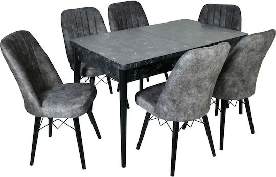 Scaun Sala De Mese Cu Material Textil Turcoaz
