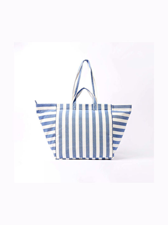 Stoff Damen Tote Tasche Blau